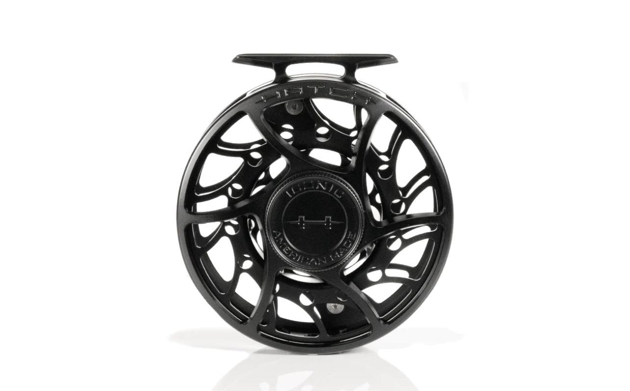 Hatch Iconic Custom 7+ Nevermore Reel - All Black - Mid Arbor